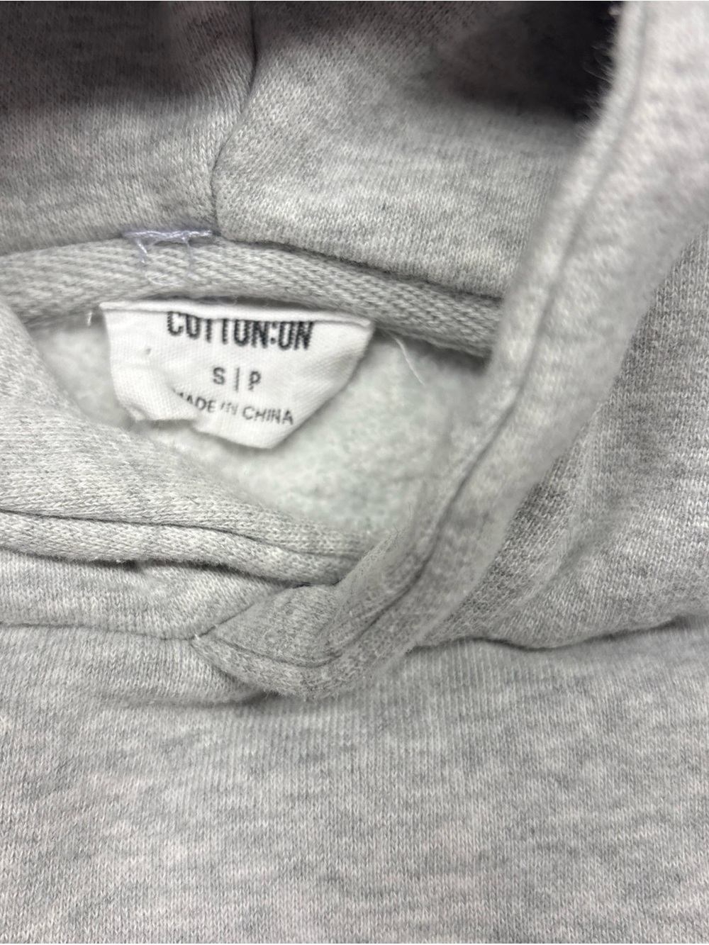 Women's Gray Hoodie‎ Sweatshirt with Blue Chest Logo - Picture 4 of 11